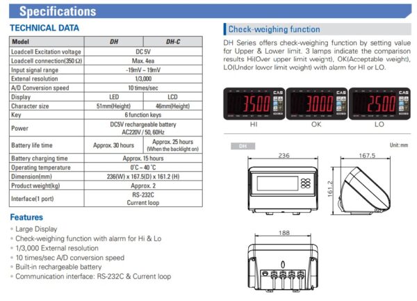 CAS DH4050 - 150 kg - 40x50cm - Image 4